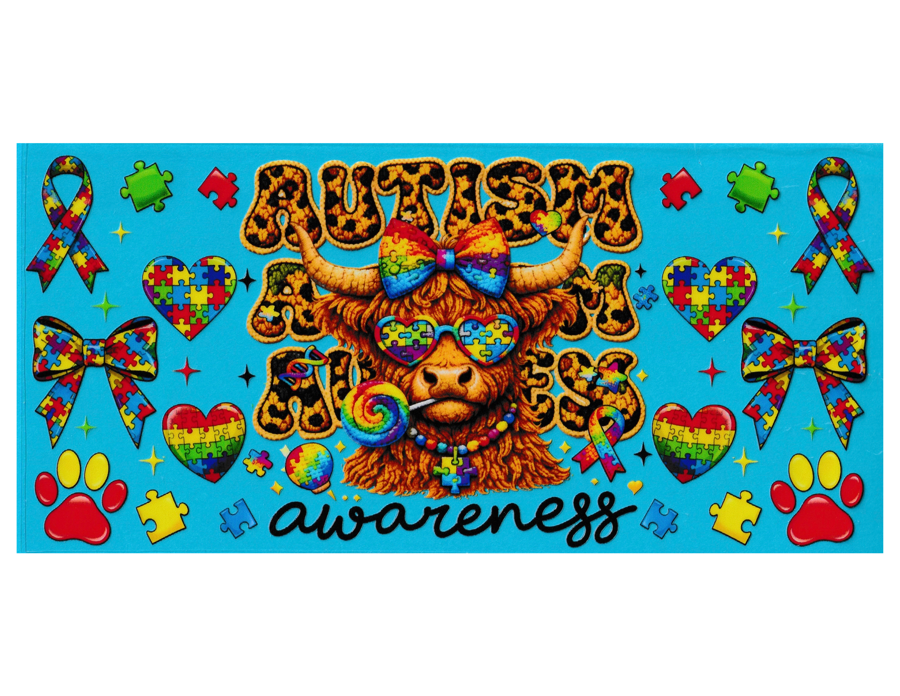 16oz Cup Wrap Autism Awareness