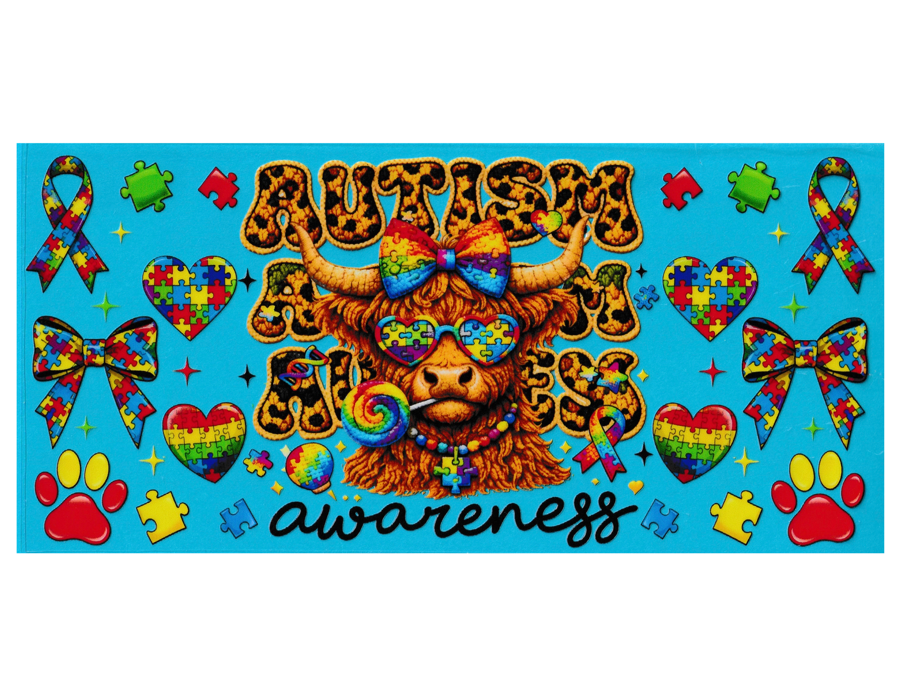 16oz Cup Wrap Autism Awareness