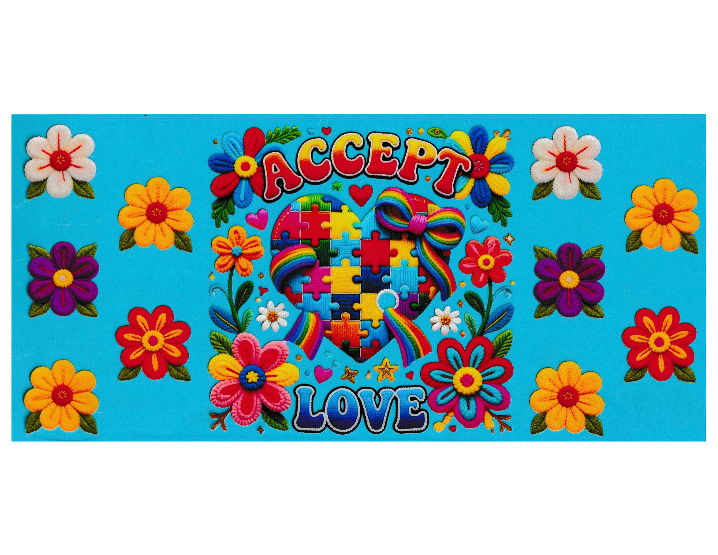 16oz Cup Wrap Autism Awareness