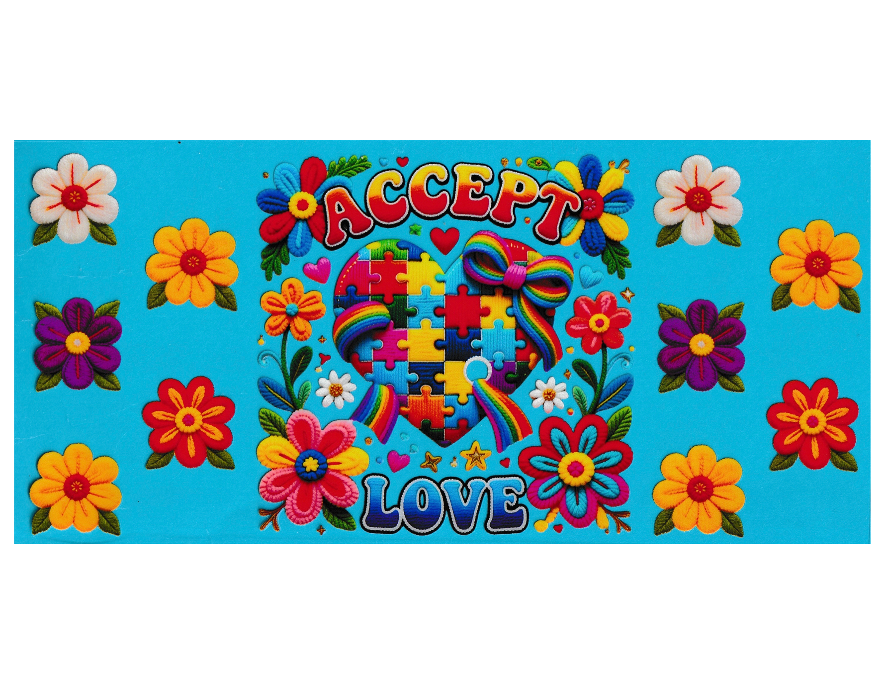 16oz Cup Wrap Autism Awareness