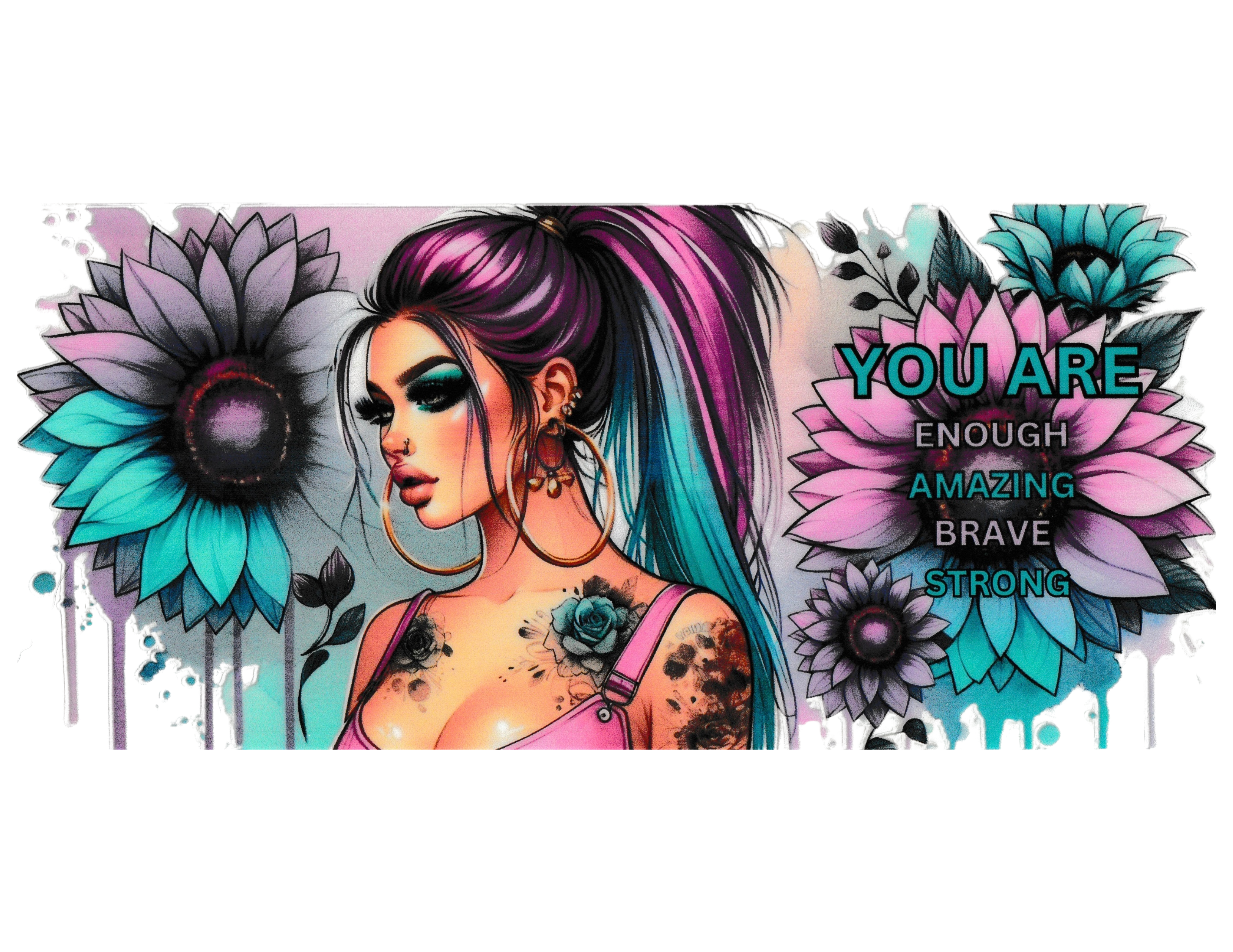 16oz Cup Wrap Inspirational Tattooed Women