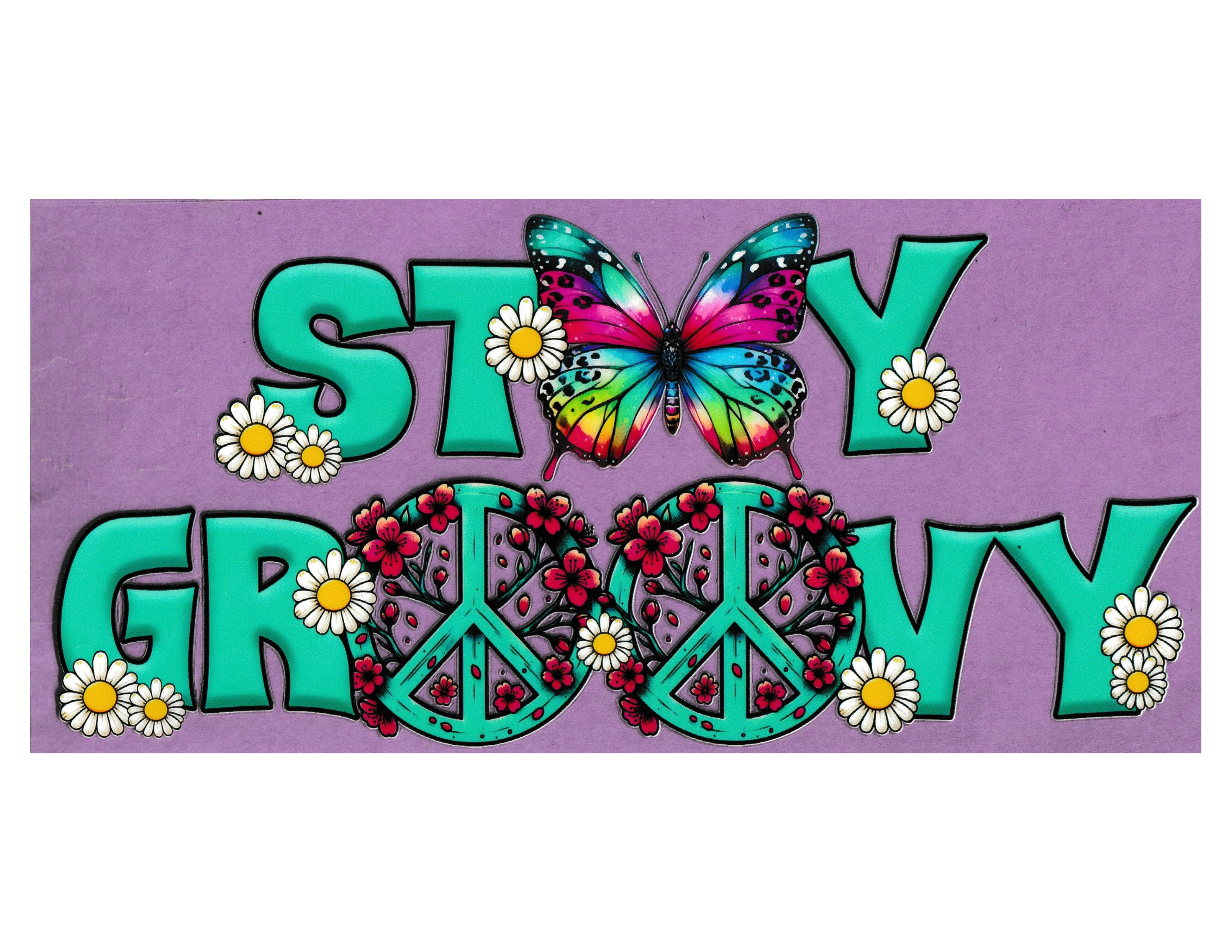 16oz Cup Wrap Stay Groovy