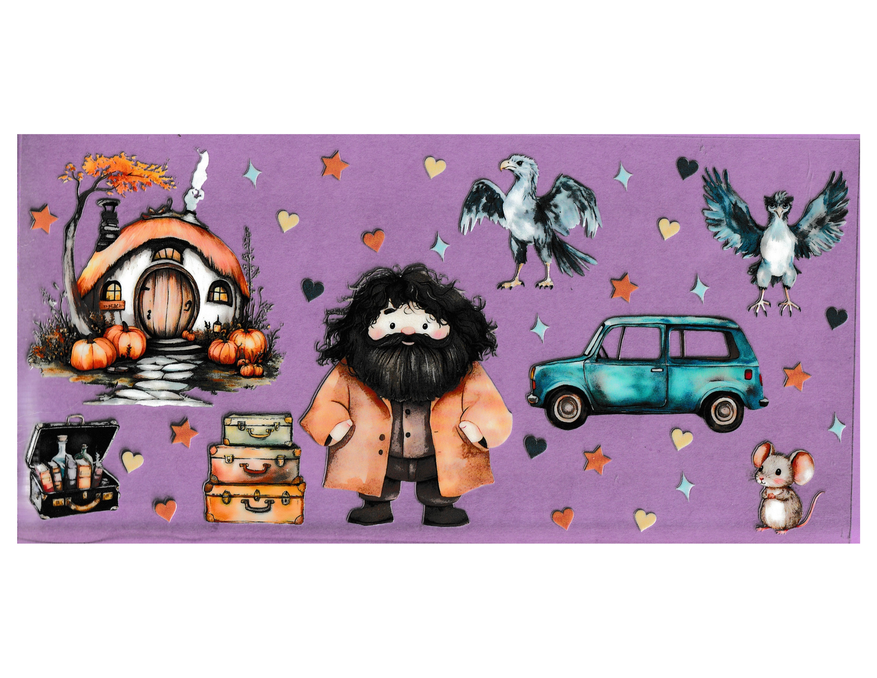 16oz Cup Wrap HP Characters