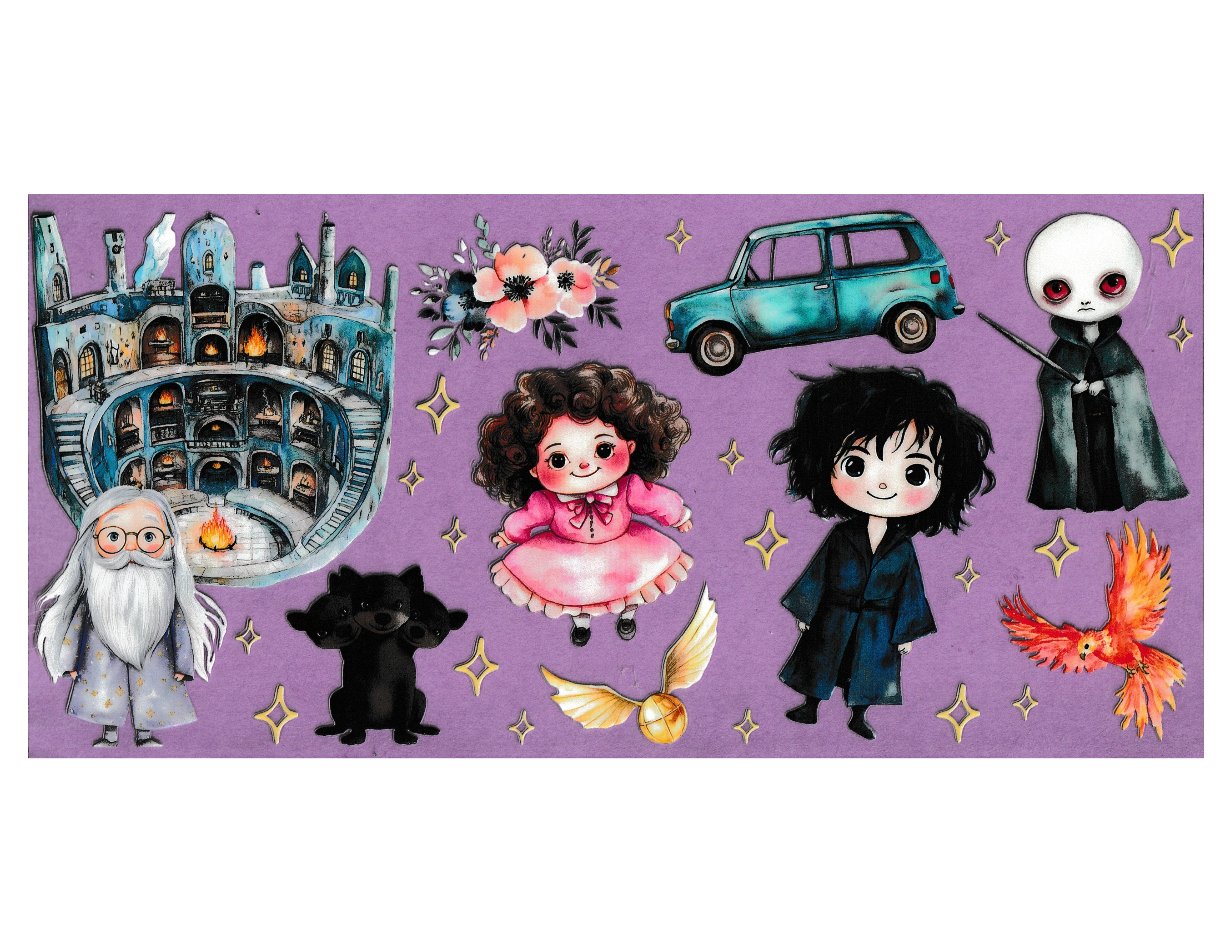 16oz Cup Wrap HP Characters
