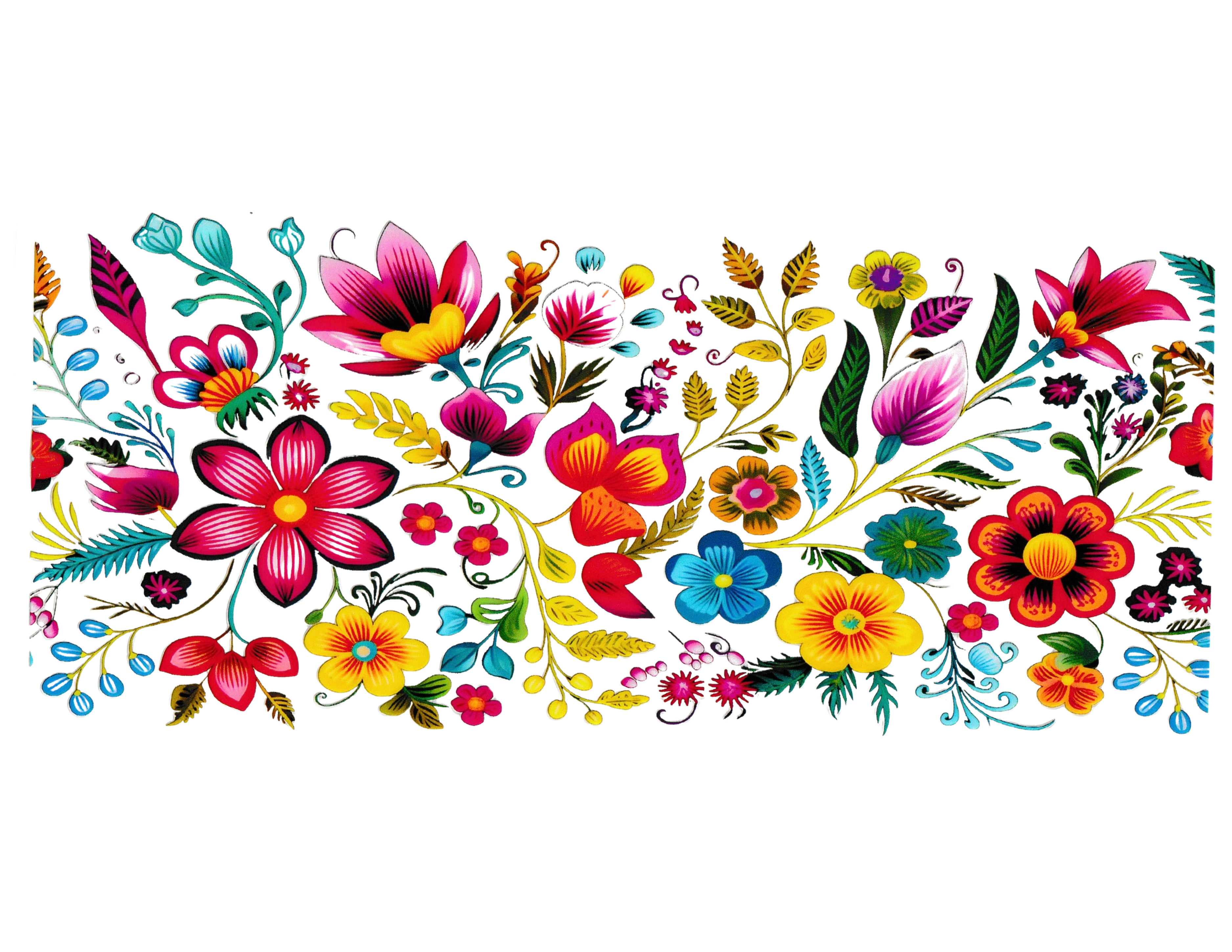 16oz Cup Wrap Flowers