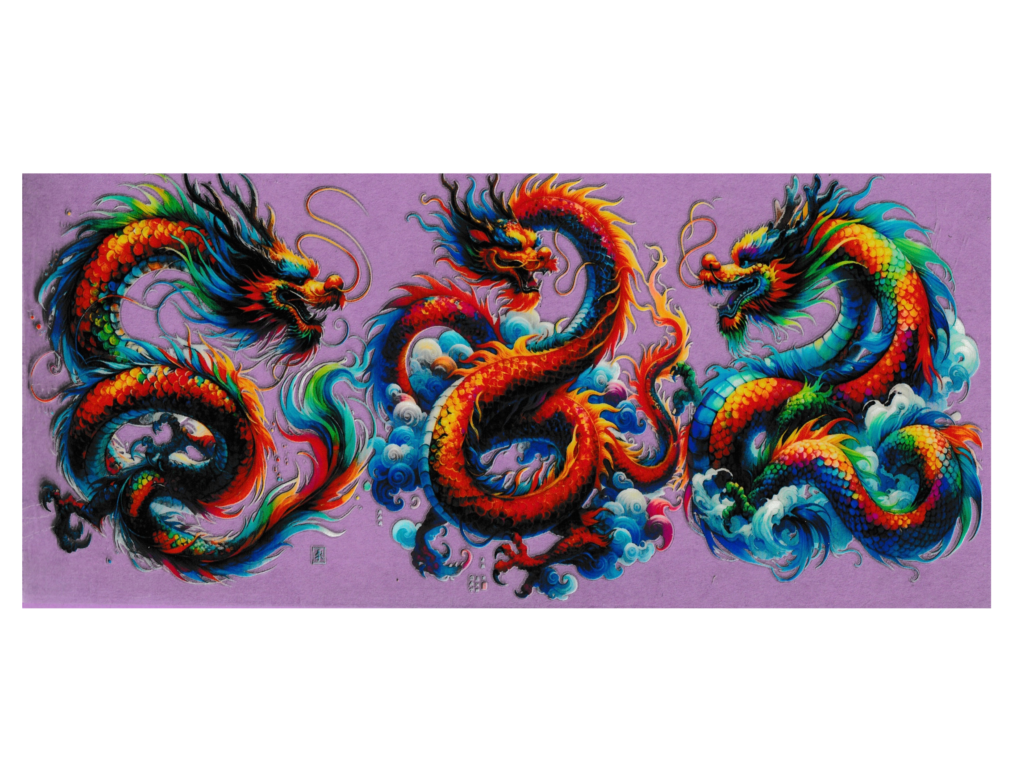 16oz Cup Wrap Dragons