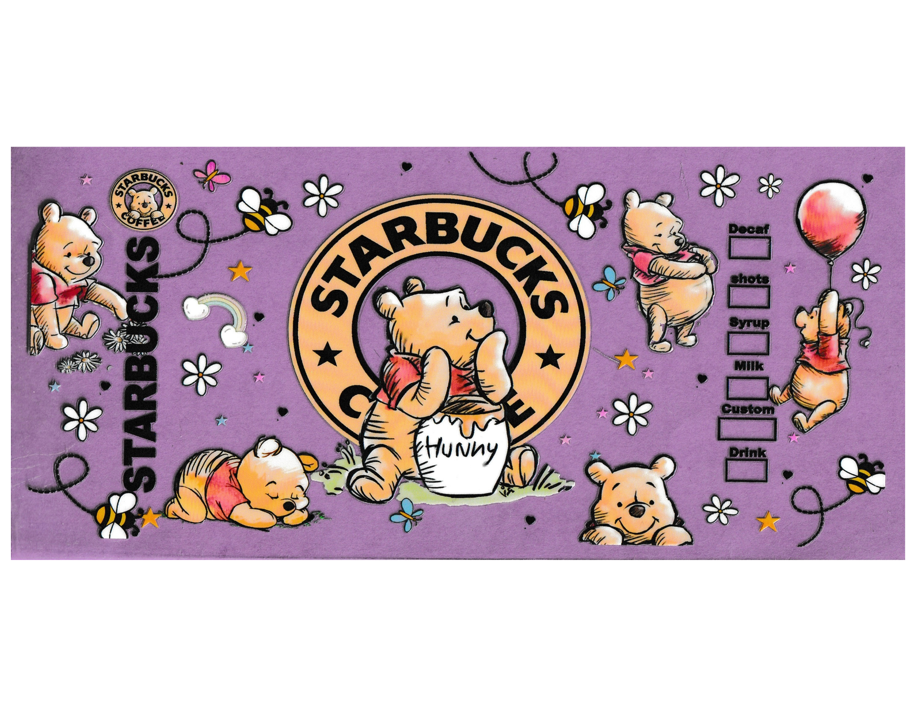 16oz Cup Wrap Yellow Bear