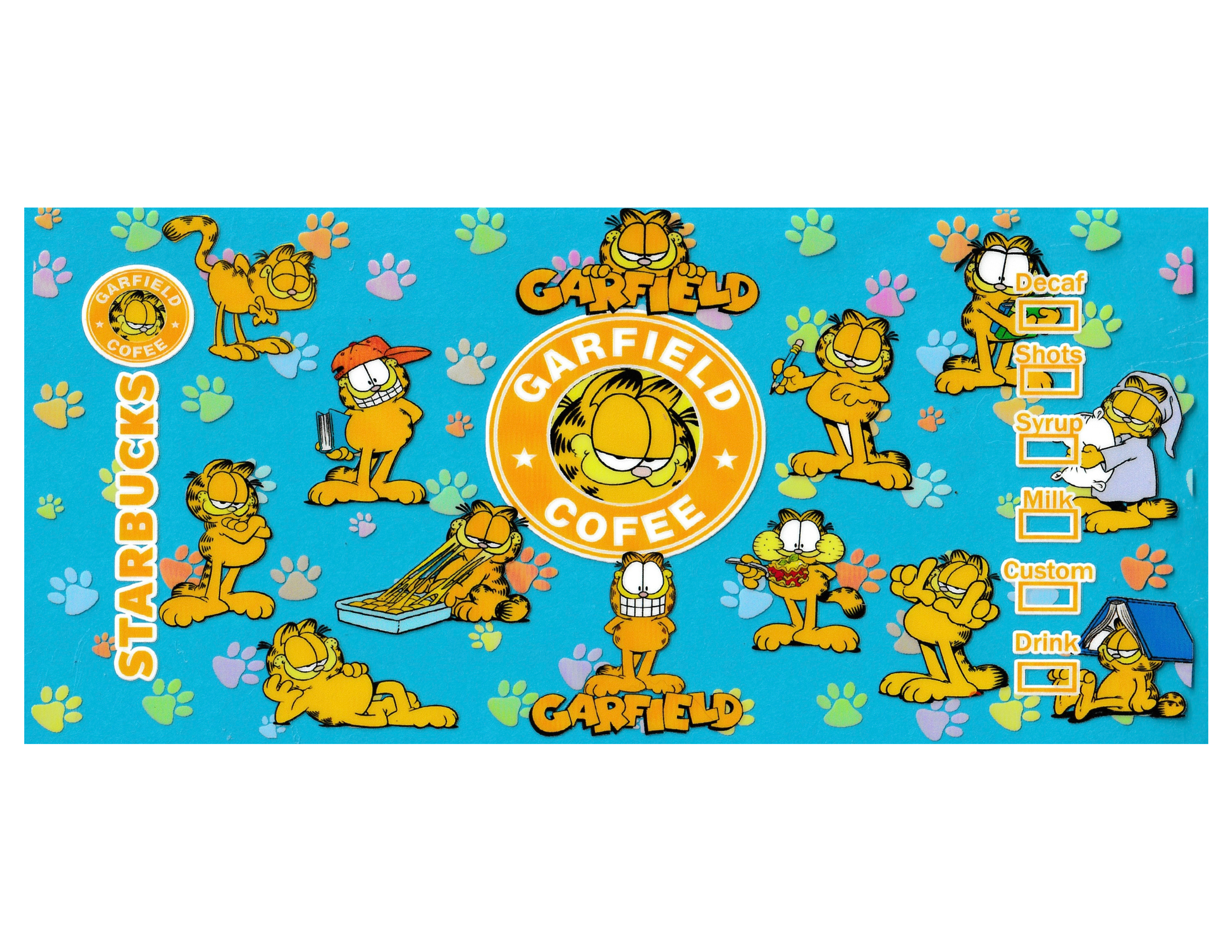 16oz Cup Wrap Garfield